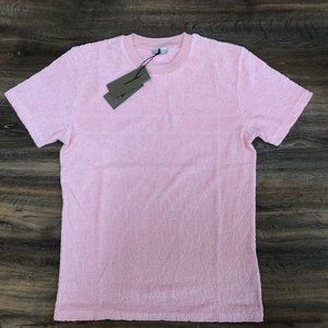 Dior Oaj Pink Towel Fabric T-Shirt "M"